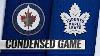 10 27 18 Condensed Game Jets Maple Leafs