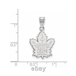 10K White Gold NHL Toronto Maple Leafs Large Pendant by LogoArt