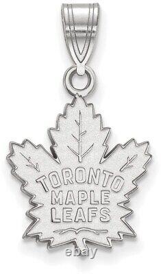 10K White Gold NHL Toronto Maple Leafs Medium Pendant by LogoArt