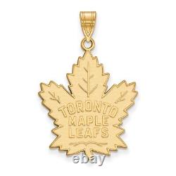 10K Yellow Gold NHL LogoArt Toronto Maple Leafs Extra Large Pendant