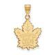 10k Yellow Gold Nhl Logoart Toronto Maple Leafs Large Pendant