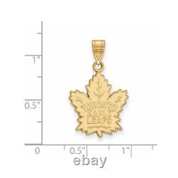 10K Yellow Gold NHL LogoArt Toronto Maple Leafs Large Pendant