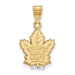 10K Yellow Gold NHL LogoArt Toronto Maple Leafs Pendant for Womens 1.02g