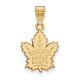 10k Yellow Gold Nhl Logoart Toronto Maple Leafs Pendant For Womens 1.02g