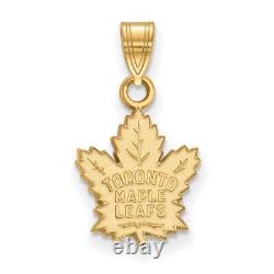 10K Yellow Gold NHL LogoArt Toronto Maple Leafs Pendant for Womens Mens 0.65g