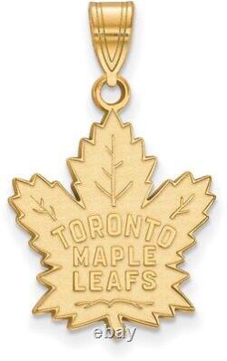 10K Yellow Gold NHL Toronto Maple Leafs Large Pendant by LogoArt