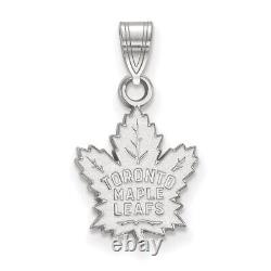 10k White Gold NHL LogoArt Toronto Maple Leafs Small Pendant