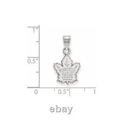 10k White Gold NHL LogoArt Toronto Maple Leafs Small Pendant