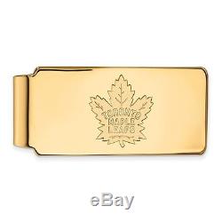 10k Yellow Gold NHL Hockey LogoArt Licensed Toronto Maple Leafs Money Clip