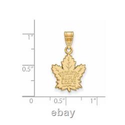 10k Yellow Gold NHL LogoArt Toronto Maple Leafs Medium Pendant For Women 1.02g