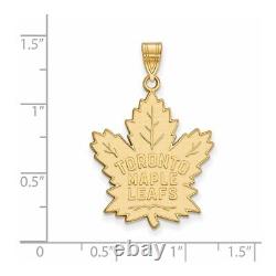 10k Yellow Gold NHL LogoArt Toronto Maple Leafs Pendant for Women 2.27g