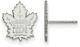 14k White Gold Nhl Toronto Maple Leafs Small Post Earrings By Logoart