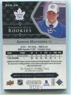 16-17 Black Diamond Rookie Quad Relic BDR-AM Auston Matthews #07/99