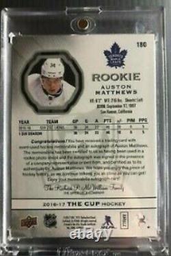 16/17 UD The Cup AUSTON MATTHEWS RC AUTO PATCH TRUE ROOKIE 71/99 MAPLE LEAFS