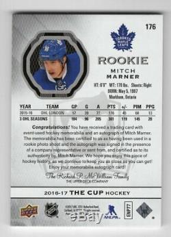 16-17 Upper Deck The Cup Rookie Patch Auto Mitch Marner 76/99 #176