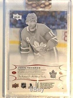 18/19 Clear Cut UD Exclusives #CC-JT John Tavares Auto 14/35 Toronto Maple Leafs