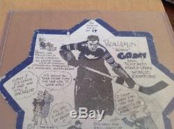 1932-33 O'keefe's Toronto Maple Leafs Blotter Coaster Benny Grant NHL Hockey