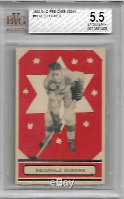 1933-34 O-pee-chee Opc V304a #10 Bvg Bgs 5.5 Reginald Red Horner Rc Maple Leafs