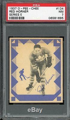 1937 V304E O P Chee #134 Red Horner Toronto Maple Leafs HOF PSA 7 1 of 2