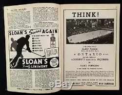 1939 Maple Leaf Gardens NHL Hockey Program Toronto Maple Leafs Boston Bruins VTG
