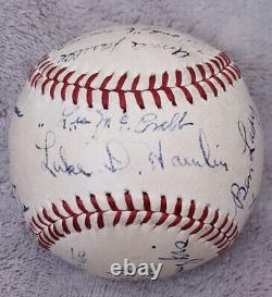 1945 Toronto Maple Leafs Team Signed AUTO Baseball Woody Crowson D. 1947 PSA/DNA