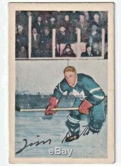 1952-53 PARKHURST Hockey #58 MILES TIM HORTON Rookie Card RC, Toronto Maple Leafs