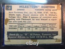 1952-53 Parkhurst RC #58 Tim Horton Original graded Authentic Rookie (trimmed)