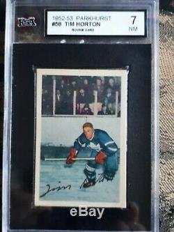 1952-53 Parkhurst Tim Horton ROOKIE- a very-rare legendary card Maple Leafs