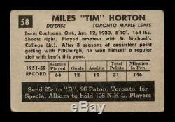 1952 Parkhurst #58 Tim Horton RC VGEX X1701892