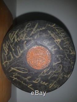1960/61 Ross andover puck game used toronto maple leafs signed including 8 hofer