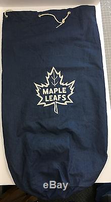 1960's Toronto Maple Leafs Canvas Equipment BAG Team Logo Old Vtg Hockey NOS NHL