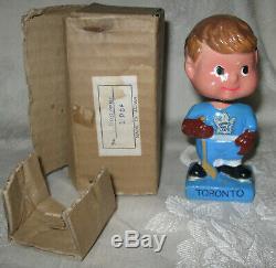 1960s Toronto Maple Leafs Mini Bobblehead Nodder, 4 3/4 Inches, NOS with Box