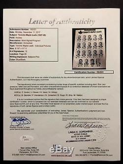 1960s Toronto Maple Leafs Tim Horton Autograph Team Sheet 12 Signatures NHL JSA
