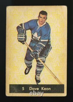 1961 Parkhurst #5 Dave Keon Fair To Good Near Perfectly Centered Hof Rookie Card