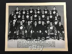 1962-63 Bee Hive Group 2 Toronto Maple Leafs Stanley Cup Champions Beehive