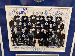 1962-63 Stanley Cup Champs Toronto Maple Leafs Team Signed Framed Photo JSA COA