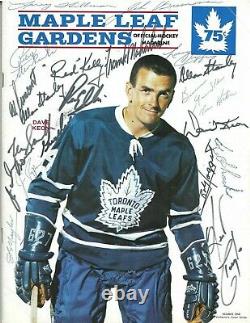 1965-66 Toronto Maple Leafs Autographed Program PSA Letter Terry Sawchuk
