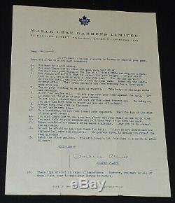 1970-1973 Jacques Plante Toronto Maple Leafs Hockey Player Autograph Original