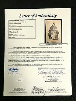 1971 Jacques Plante Autographed Signed Postcard Toronto NHL Hockey JSA Authentic