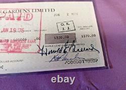 1975 Toronto Maple Leafs HAROLD BALLARD Owner Signed AUTOGRAPH Cheque CHECK HOF