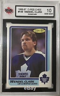 1986-87 Wendel Clark OPC Rookie Card Toronto Maple Leafs KSA GEM MINT 10