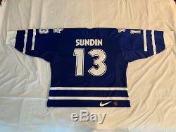 1990s Mats Sundin Toronto Maple Leafs Nike Authentic Hockey Jersey 56 XL