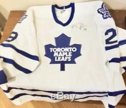 1993 Felix Potvin Authentic CCM Game Used and Autograghed Maple Leafs Jersey
