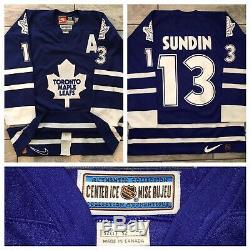 1996 Nike NHL Center Ice Jersey Toronto Maple Leafs Mats Sundin Sz. 52 Large VTG