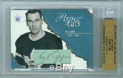 2002-03 Bap Syl Apps 1/1 Auto Hof Paper Cuts Ultimate 3rd Edition Toronto Leafs