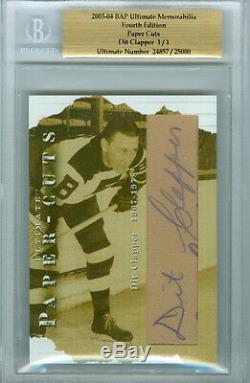 2003-04 Bap Turk Broda 1/1 Auto Hof Maple Leafs Forever Ultimate 4th Edition