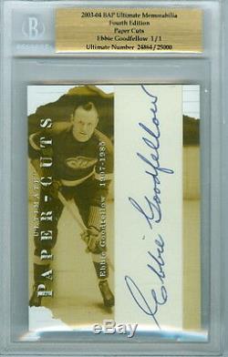 2003-04 Bap Turk Broda 1/1 Auto Hof Maple Leafs Forever Ultimate 4th Edition