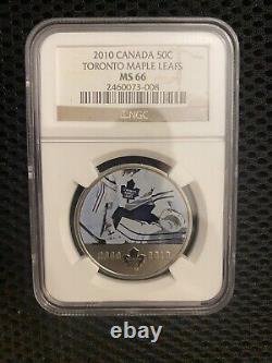 2010 Canada 50C Toronto Maple Leafs NGC MS66