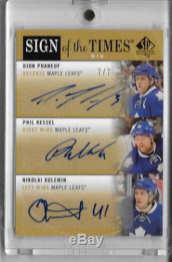 2012-13 SP Authentic Sign Of The Times 6 Toronto Maple Leafs Auto #7/7
