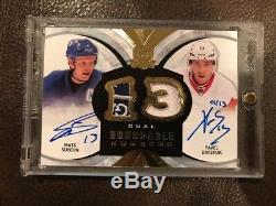 2012-13 UD CUP Mats Sundin Datsyuk Dual Honorable Numbers Jersey Patch Auto 1/13